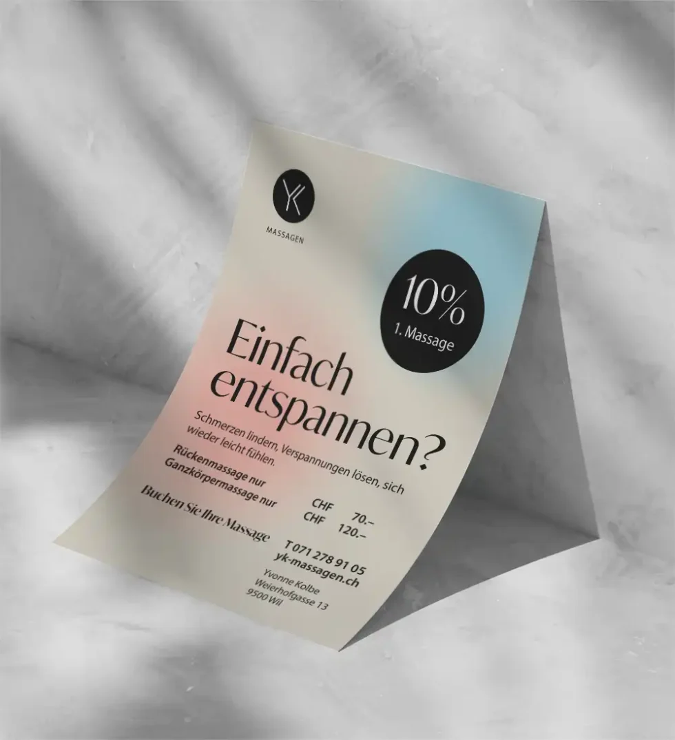Flyer YK Massagen
